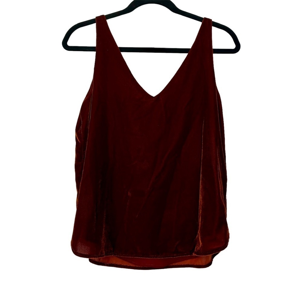 LOFT Velvet Auburn Blouse Top